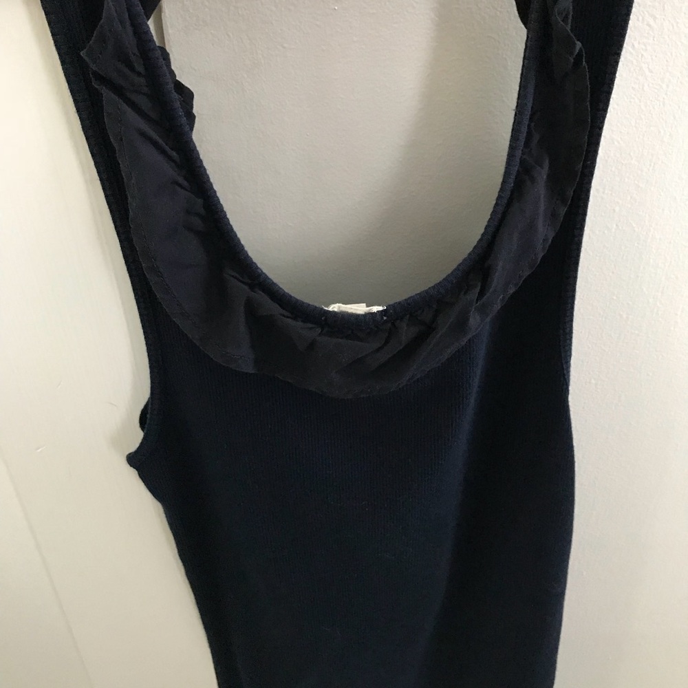 J Crew Navy Ruffled Tank - Picture 3 of 3